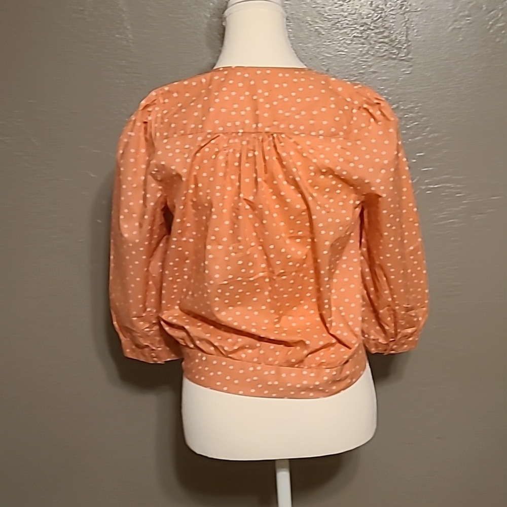 Madewell Chic Stylish 100% cotton women's wrap top, star print & white XS - Picture 2 of 11